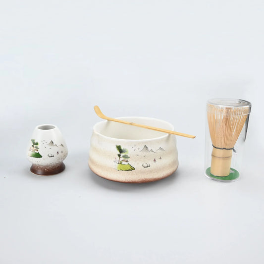 Kit Matcha Nature – Bol Matcha Motif Bambou et Fouet Matcha pour THÉ MATCHA