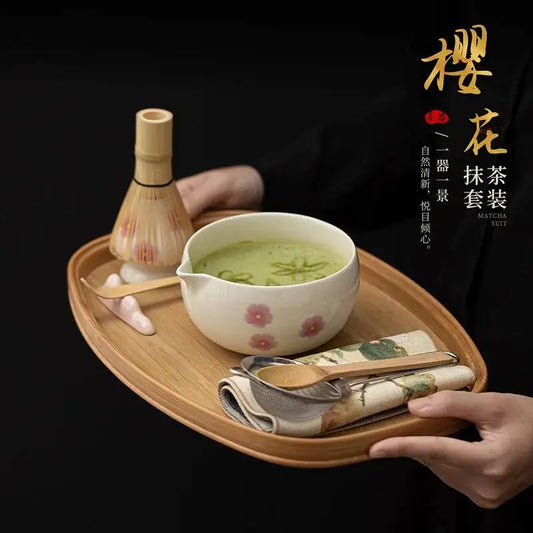 Kit Matcha Sakura – Bol Matcha Fleuri et Fouet Matcha pour THÉ MATCHA