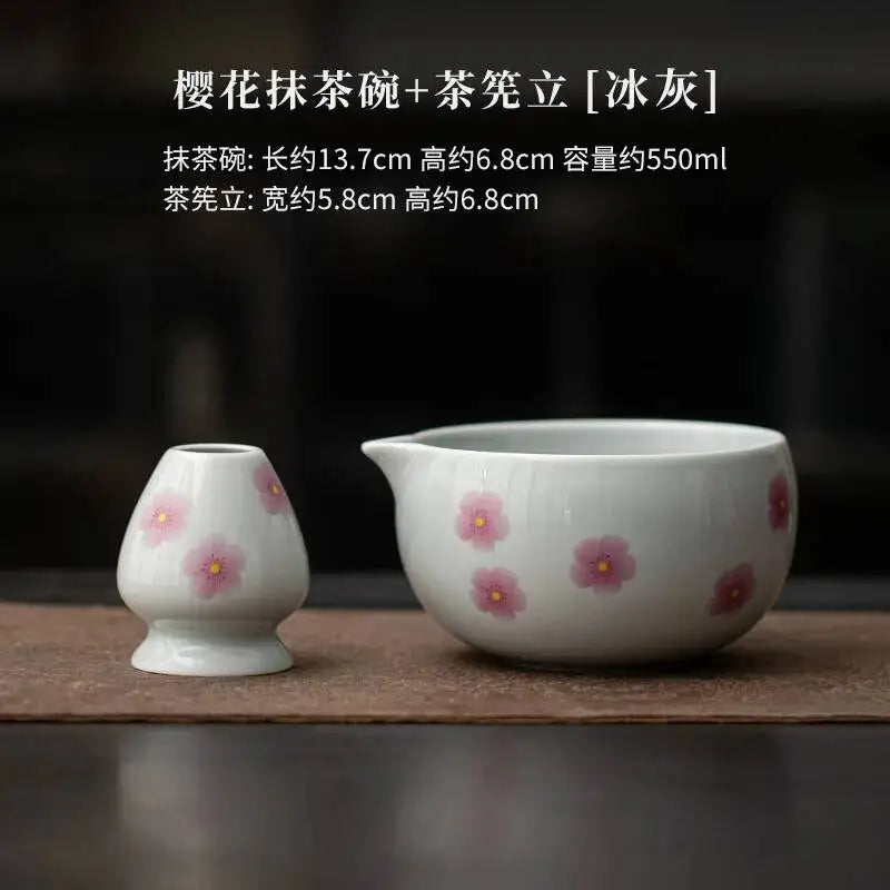 Kit Matcha Sakura – Bol Matcha Fleuri et Fouet Matcha pour THÉ MATCHA