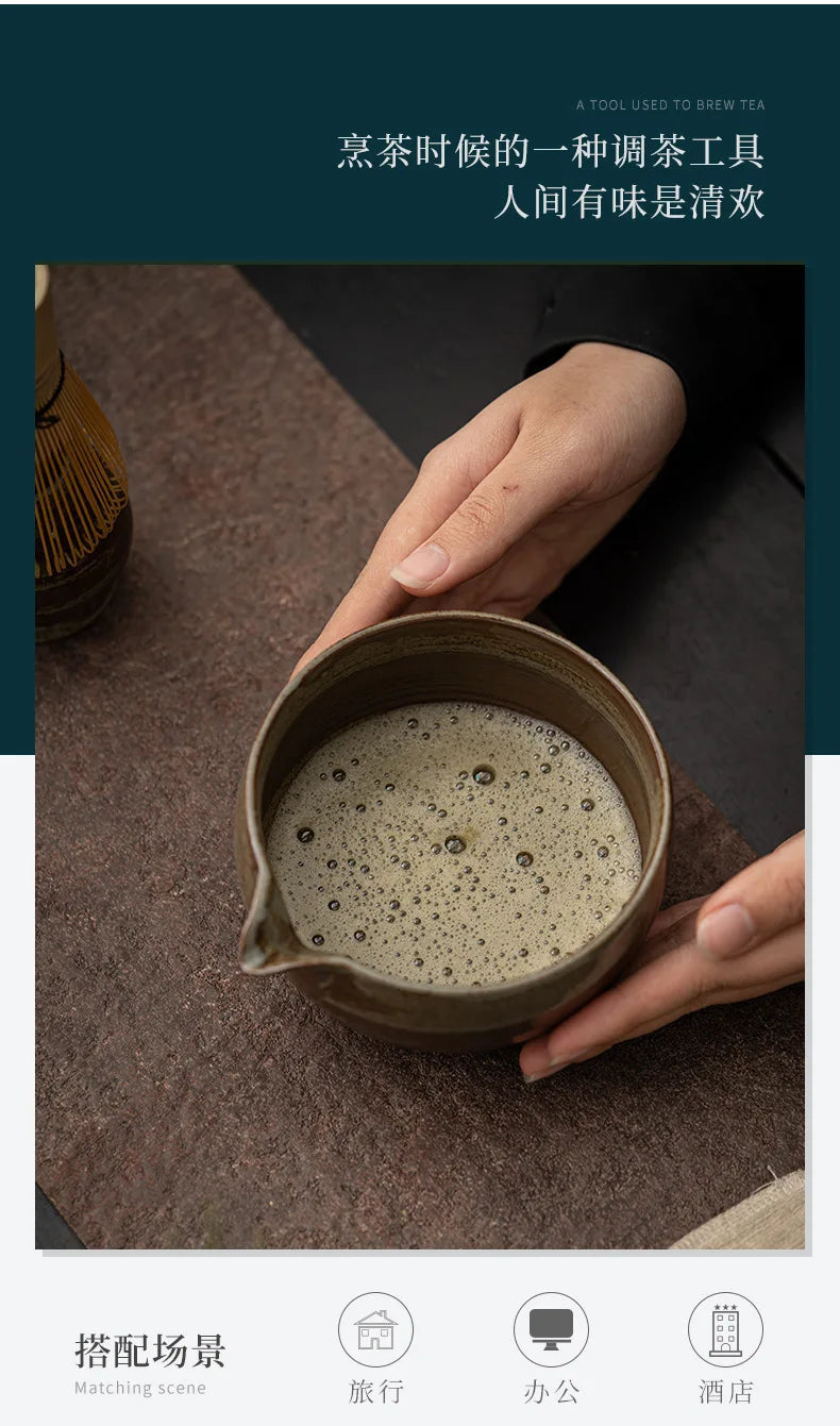 Bol Matcha Traditionnel – Bol Matcha avec Fouet Bambou Matcha pour THÉ MATCHA