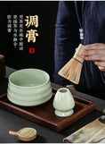 Charger l'image dans la visionneuse de la galerie, Kit Matcha Japonais Rustique – Bol Matcha Vert Texturé et Fouet Matcha pour THÉ MATCHA

