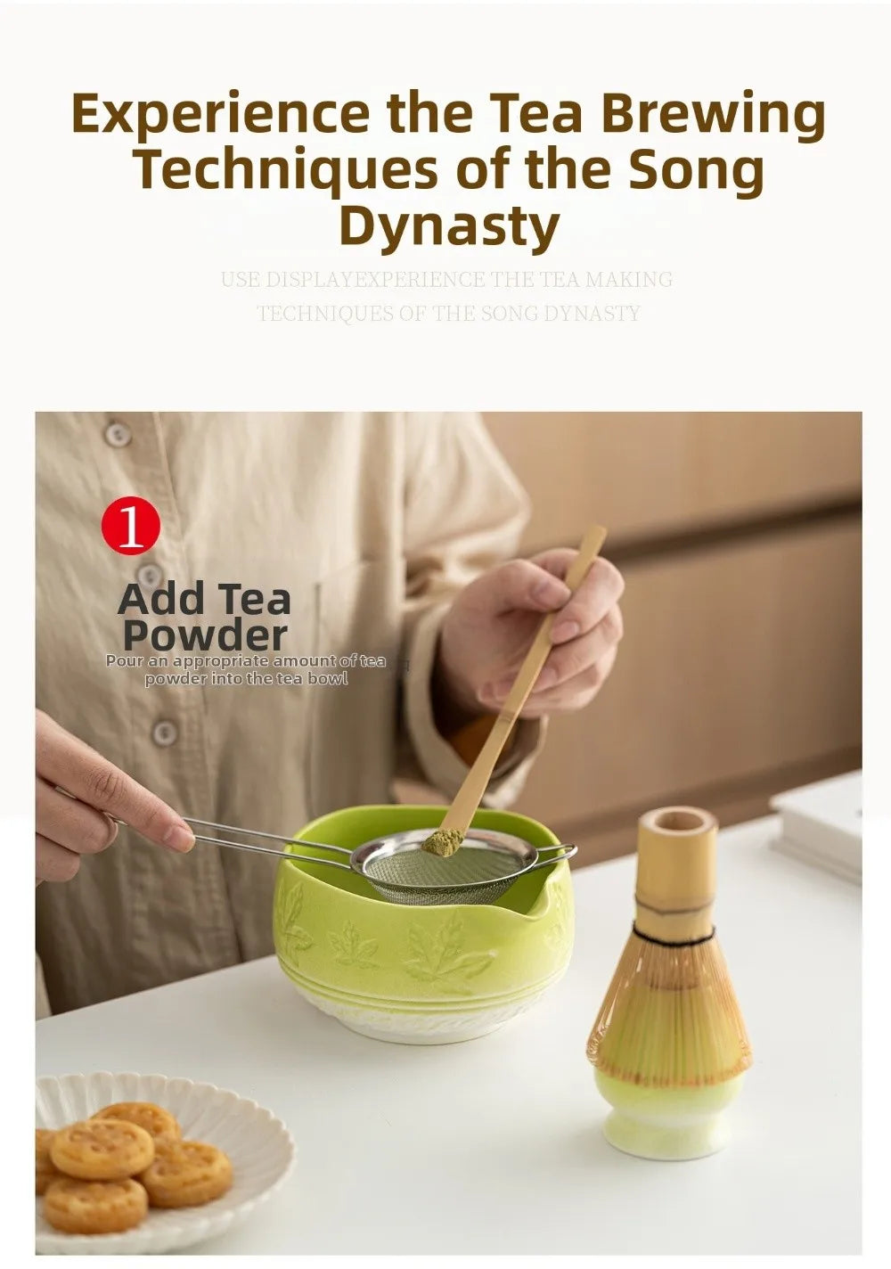 Kit Matcha Japonais Complet – Bol Matcha Vert, Fouet Matcha et Accessoires pour THÉ MATCHA