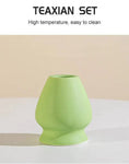Charger l'image dans la visionneuse de la galerie, Bol Matcha Rose Damier – Bol Céramique et Support Fouet - Oshi Matcha
