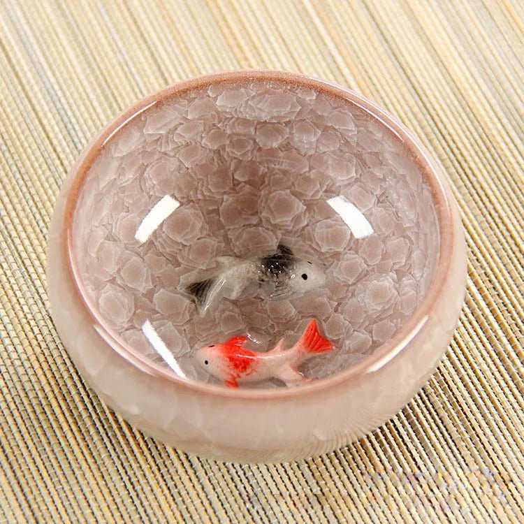 Bol Matcha – The Matcha – Bleu Profond Motif Poisson Koi - Oshi Matcha