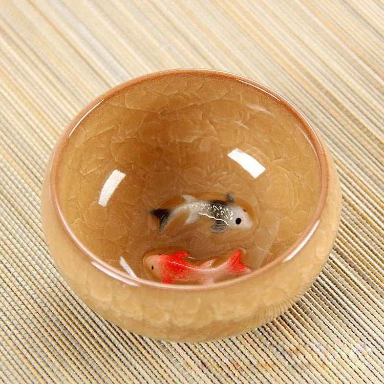 Bol Matcha – The Matcha – Bleu Profond Motif Poisson Koi - Oshi Matcha