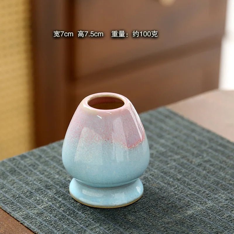 Bol Matcha – The Matcha – Floral Rose avec Support Fouet - Oshi Matcha