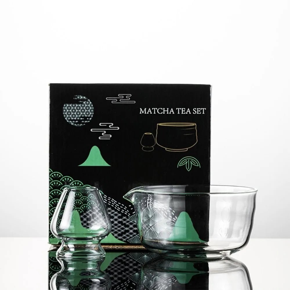 Bol Matcha – The Matcha – Verre Transparent avec Bec Verseur - Oshi Matcha