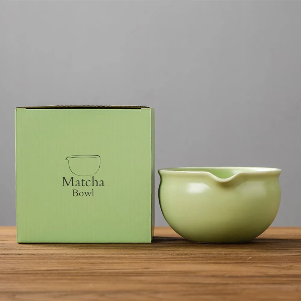 Bol Matcha Vert Céramique – Bol Verseur pour Préparer le Matcha - Oshi Matcha