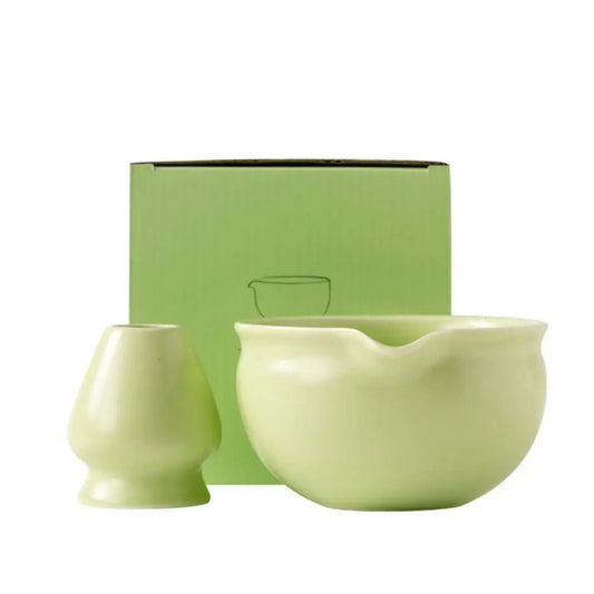 Bol Matcha Vert Céramique – Bol Verseur pour Préparer le Matcha - Oshi Matcha