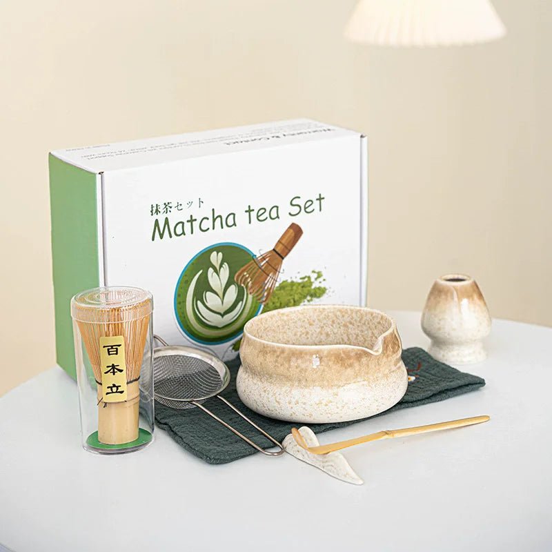 Coffret Matcha Corail – Rituel Japonais avec Fouet Bambou - Oshi Matcha