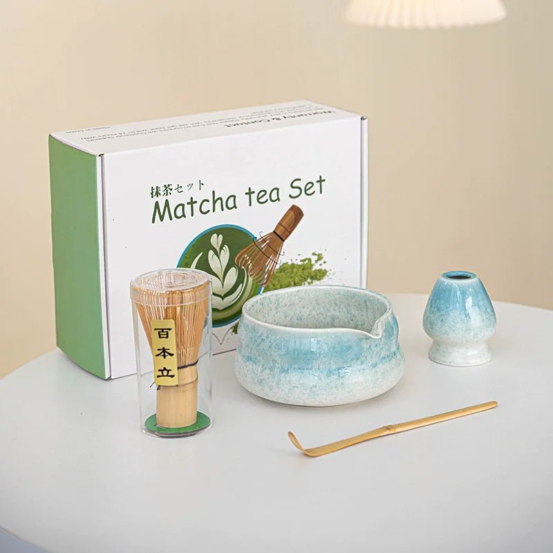 Coffret Matcha Corail – Rituel Japonais avec Fouet Bambou - Oshi Matcha