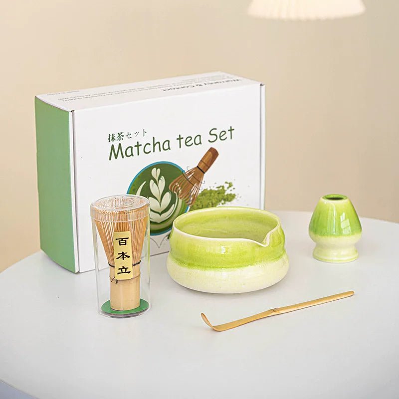 Coffret Matcha Corail – Rituel Japonais avec Fouet Bambou - Oshi Matcha