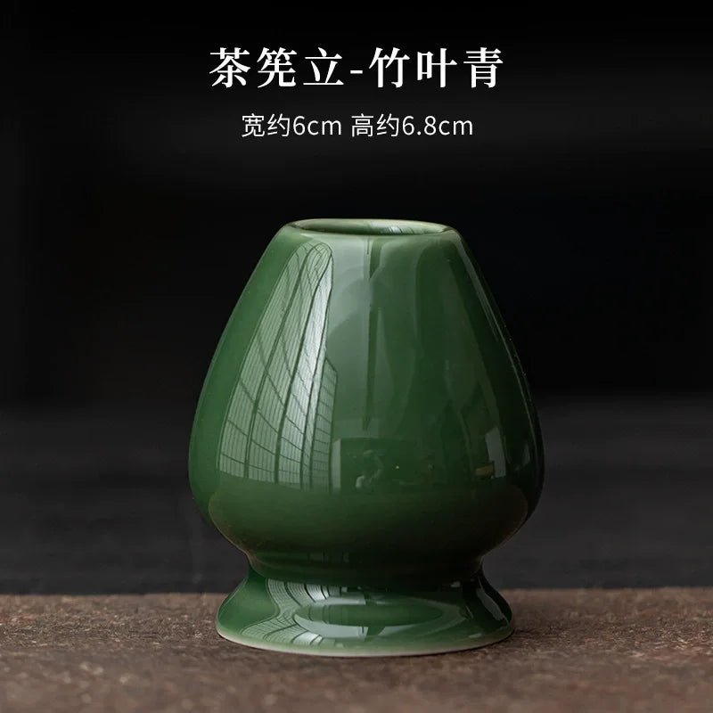 Coffret Matcha Floral Bleu – Rituel Japonais avec Fouet Bambou - Oshi Matcha