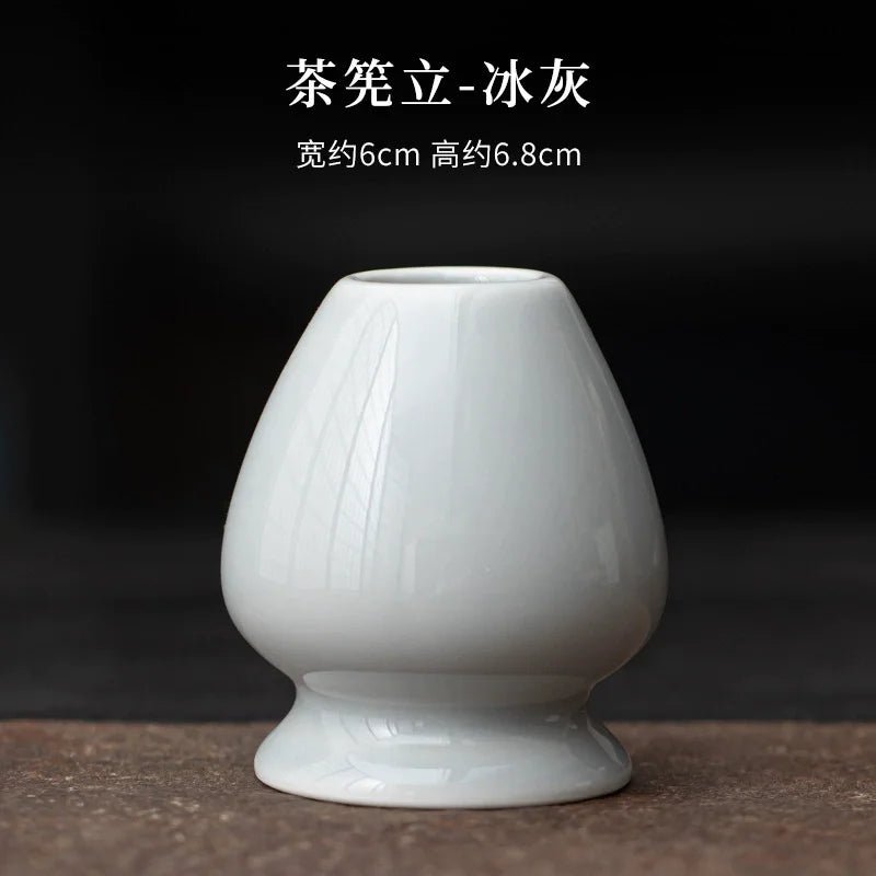 Coffret Matcha Floral Bleu – Rituel Japonais avec Fouet Bambou - Oshi Matcha