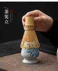Charger l'image dans la visionneuse de la galerie, Coffret Matcha Floral Bleu – Rituel Japonais avec Fouet Bambou - Oshi Matcha
