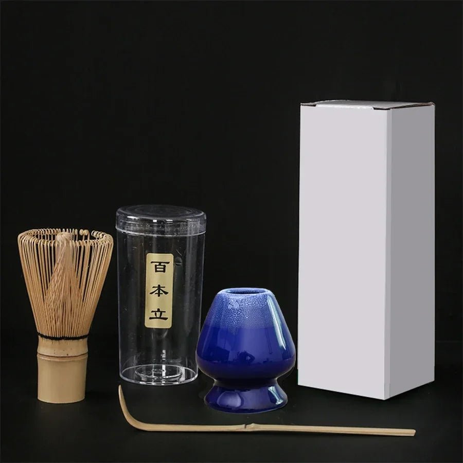Kit Matcha Blanc et Rouge – Chasen, Chashaku et Support Fouet - Oshi Matcha