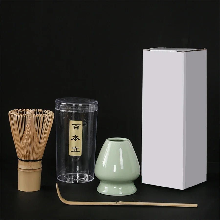 Kit Matcha Blanc et Rouge – Chasen, Chashaku et Support Fouet - Oshi Matcha