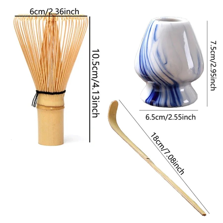 Kit Matcha Blanc et Rouge – Chasen, Chashaku et Support Fouet - Oshi Matcha