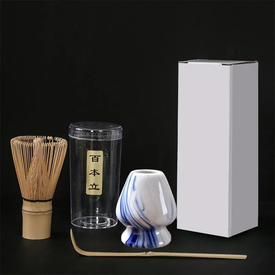 Kit Matcha Blanc et Rouge – Chasen, Chashaku et Support Fouet - Oshi Matcha