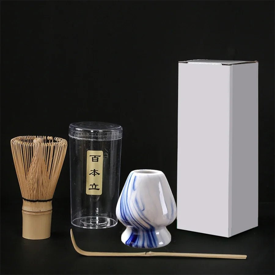 Kit Matcha Blanc et Rouge – Chasen, Chashaku et Support Fouet - Oshi Matcha