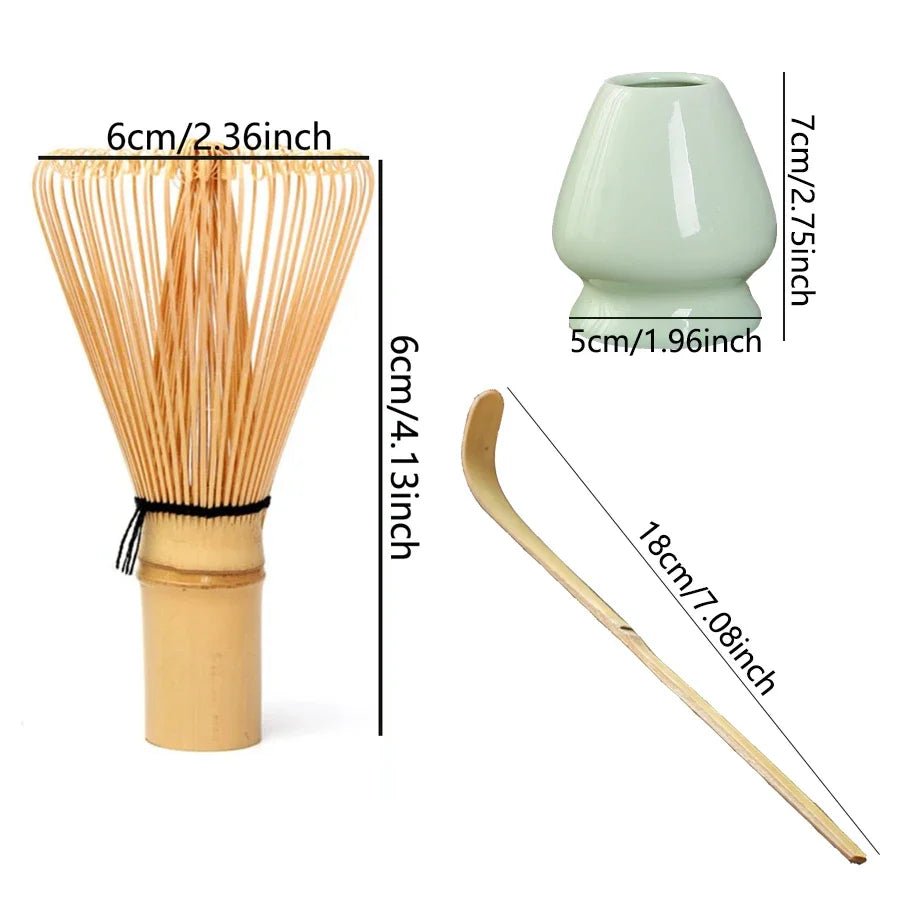 Kit Matcha Blanc et Rouge – Chasen, Chashaku et Support Fouet - Oshi Matcha