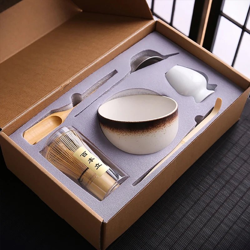 Kit Matcha Bleu Nuit – Bol Céramique, Fouet Bambou et Accessoires - Oshi Matcha