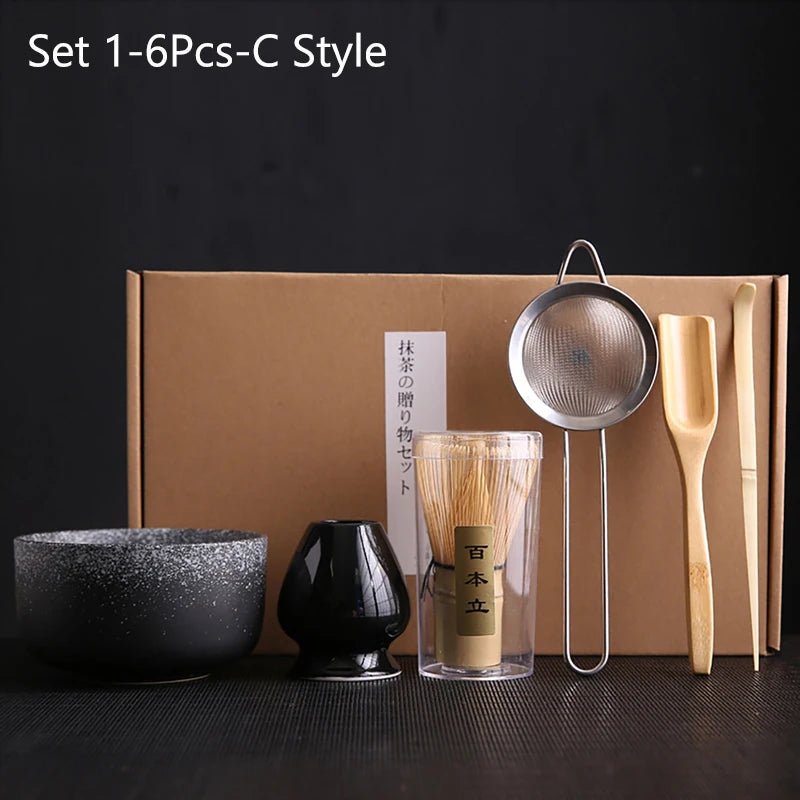 Kit Matcha Bleu Nuit – Bol Céramique, Fouet Bambou et Accessoires - Oshi Matcha