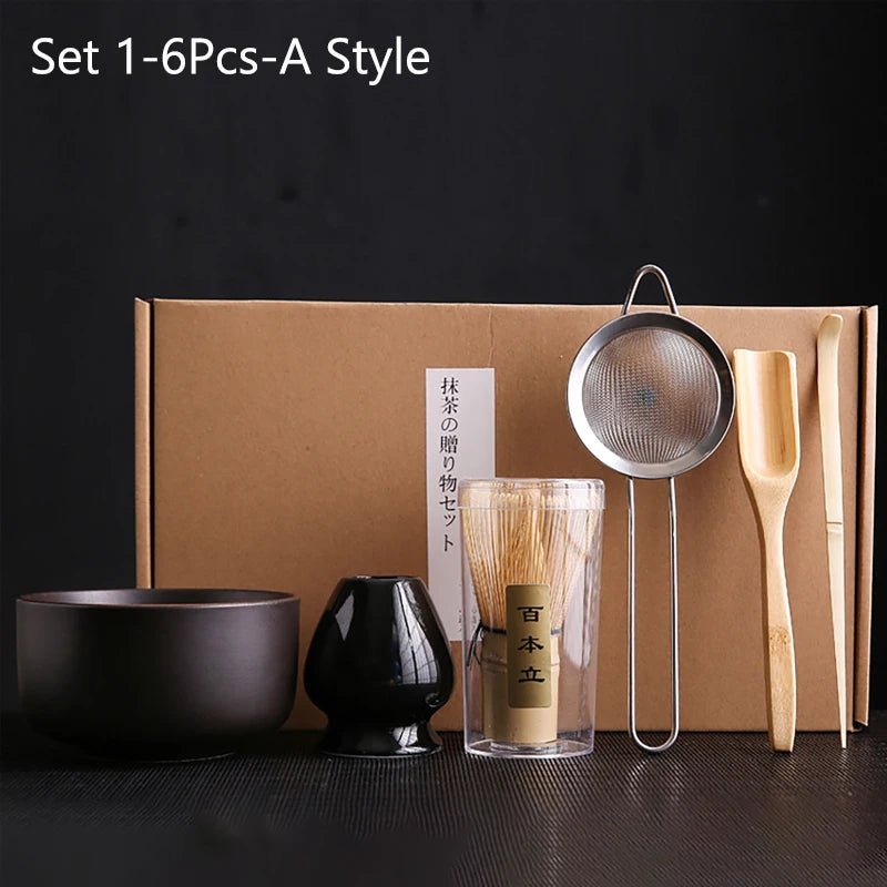 Kit Matcha Bleu Nuit – Bol Céramique, Fouet Bambou et Accessoires - Oshi Matcha