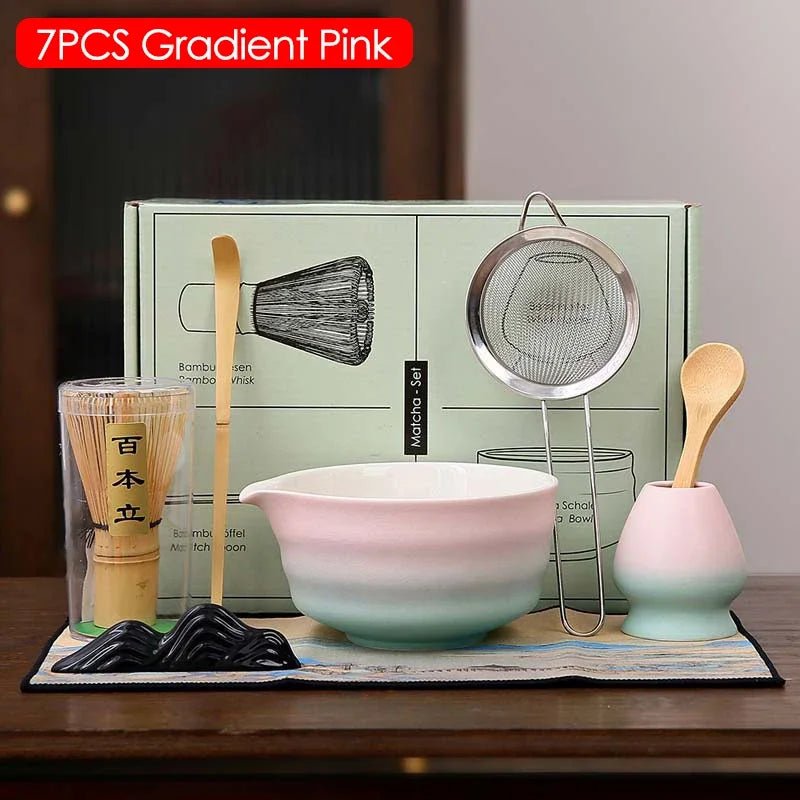 Kit Matcha Dégradé – Bol Matcha Céramique, Fouet Matcha et Accessoires pour THÉ MATCHA - Oshi Matcha
