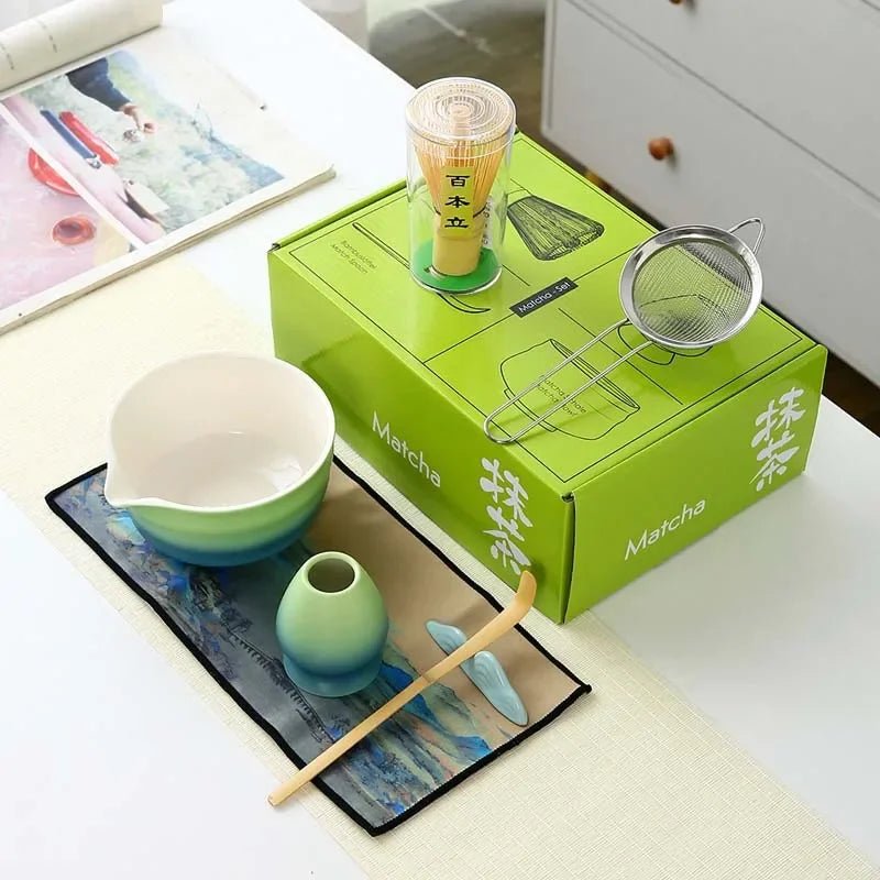Kit Matcha Dégradé – Bol Matcha Céramique, Fouet Matcha et Accessoires pour THÉ MATCHA - Oshi Matcha