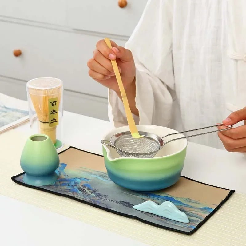 Kit Matcha Dégradé – Bol Matcha Céramique, Fouet Matcha et Accessoires pour THÉ MATCHA - Oshi Matcha
