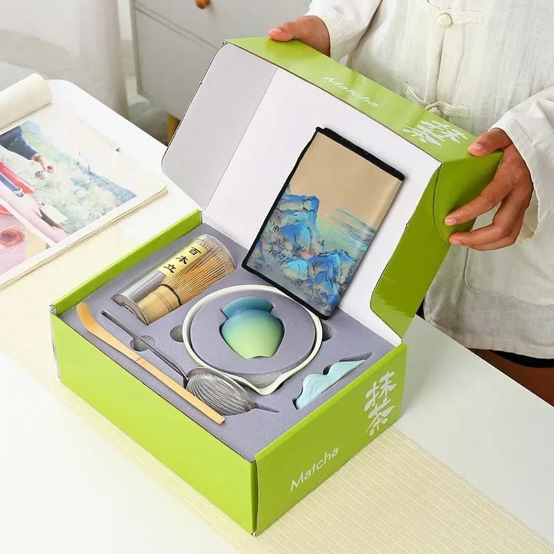 Kit Matcha Dégradé – Bol Matcha Céramique, Fouet Matcha et Accessoires pour THÉ MATCHA - Oshi Matcha