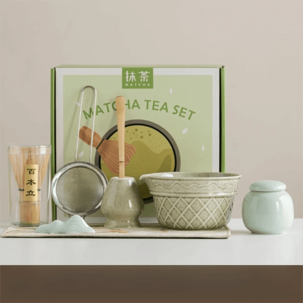 Kit Matcha Dégradé Rose – Bol Matcha avec Bec Verseur et Fouet Matcha pour THÉ MATCHA - Oshi Matcha