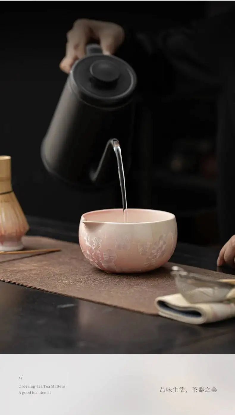Kit Matcha Élégance Rose – Bol Matcha Céramique et Fouet Matcha pour THÉ MATCHA - Oshi Matcha