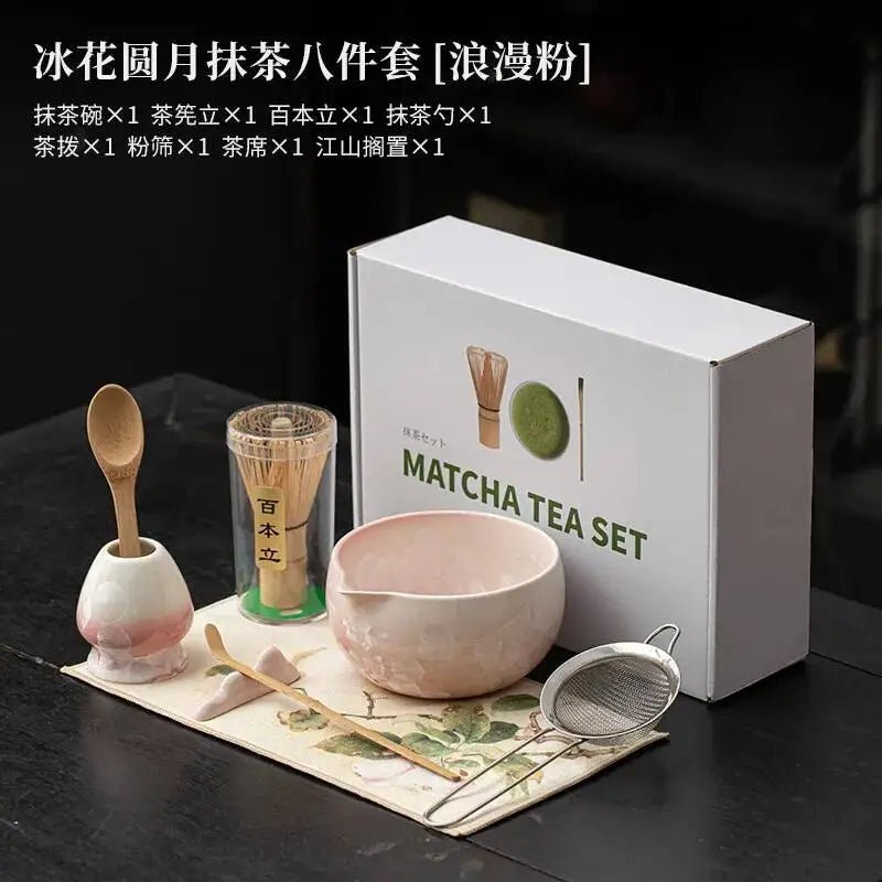 Kit Matcha Élégance Rose – Bol Matcha Céramique et Fouet Matcha pour THÉ MATCHA - Oshi Matcha