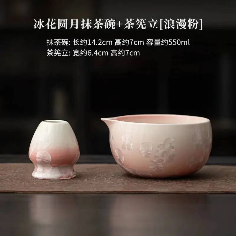 Kit Matcha Élégance Rose – Bol Matcha Céramique et Fouet Matcha pour THÉ MATCHA - Oshi Matcha