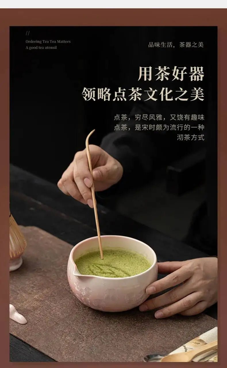 Kit Matcha Élégance Rose – Bol Matcha Céramique et Fouet Matcha pour THÉ MATCHA - Oshi Matcha