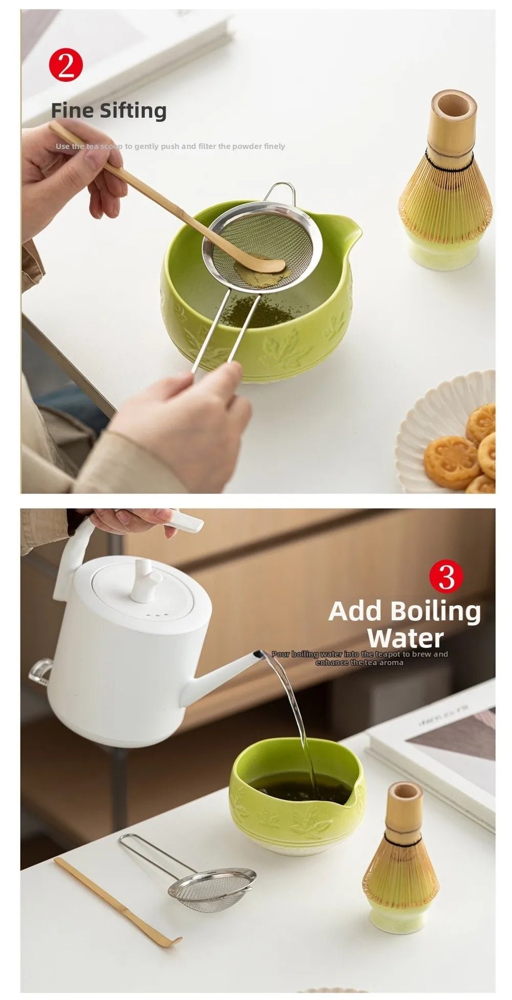 Kit Matcha Japonais Complet – Bol Matcha Vert, Fouet Matcha et Accessoires pour THÉ MATCHA - Oshi Matcha