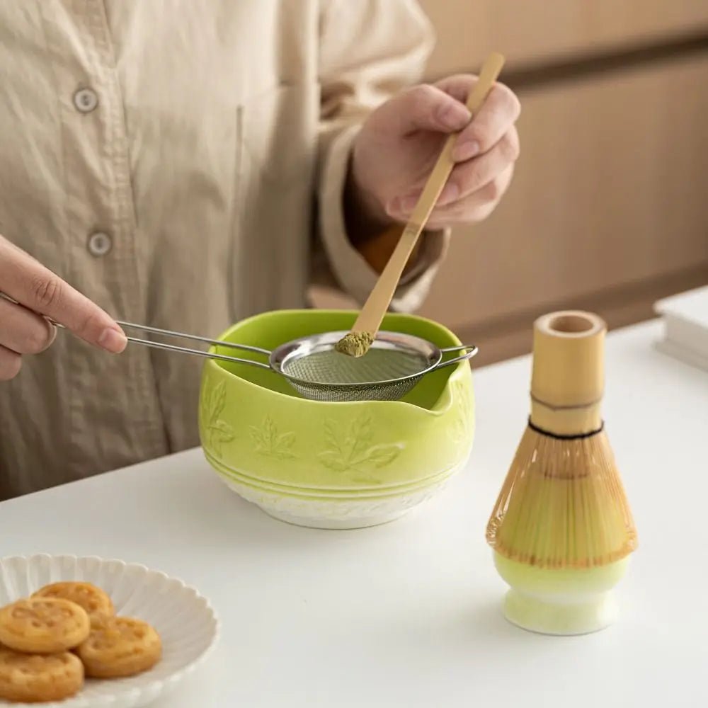 Kit Matcha Japonais Complet – Bol Matcha Vert, Fouet Matcha et Accessoires pour THÉ MATCHA - Oshi Matcha