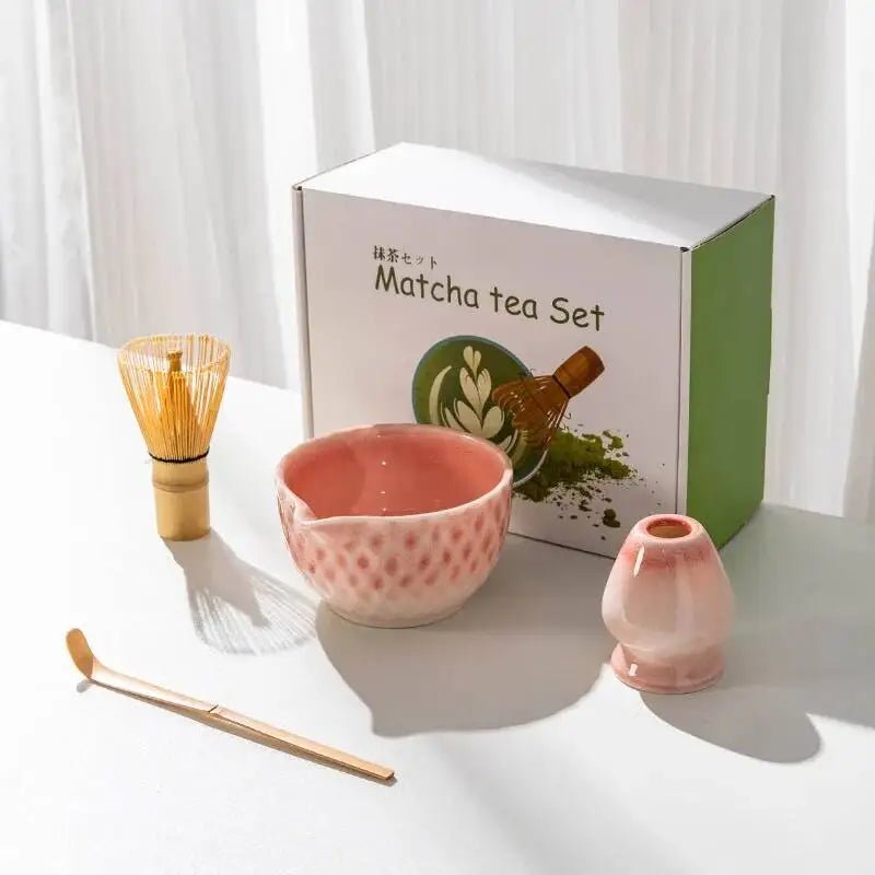 Kit Matcha Japonais Rose – Bol Matcha Céramique et Fouet Matcha pour THÉ MATCHA - Oshi Matcha