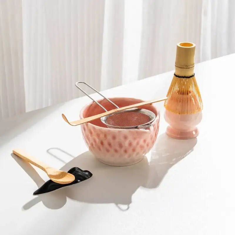 Kit Matcha Japonais Rose – Bol Matcha Céramique et Fouet Matcha pour THÉ MATCHA - Oshi Matcha