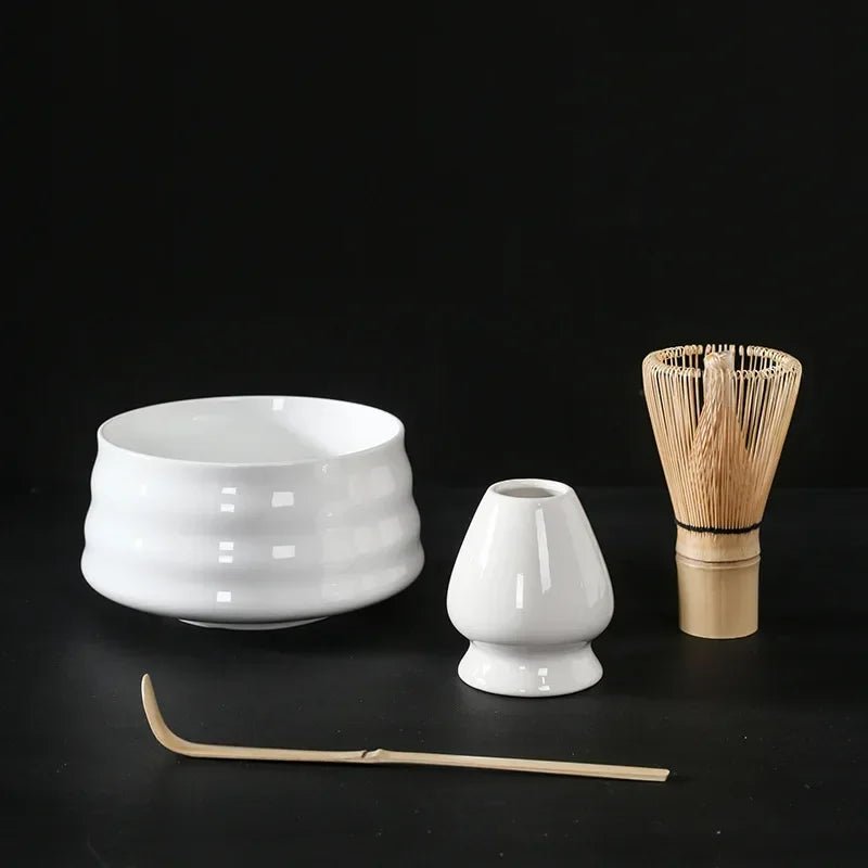 Kit Matcha Japonais Rustique – Bol Matcha Vert Texturé et Fouet Matcha pour THÉ MATCHA - Oshi Matcha