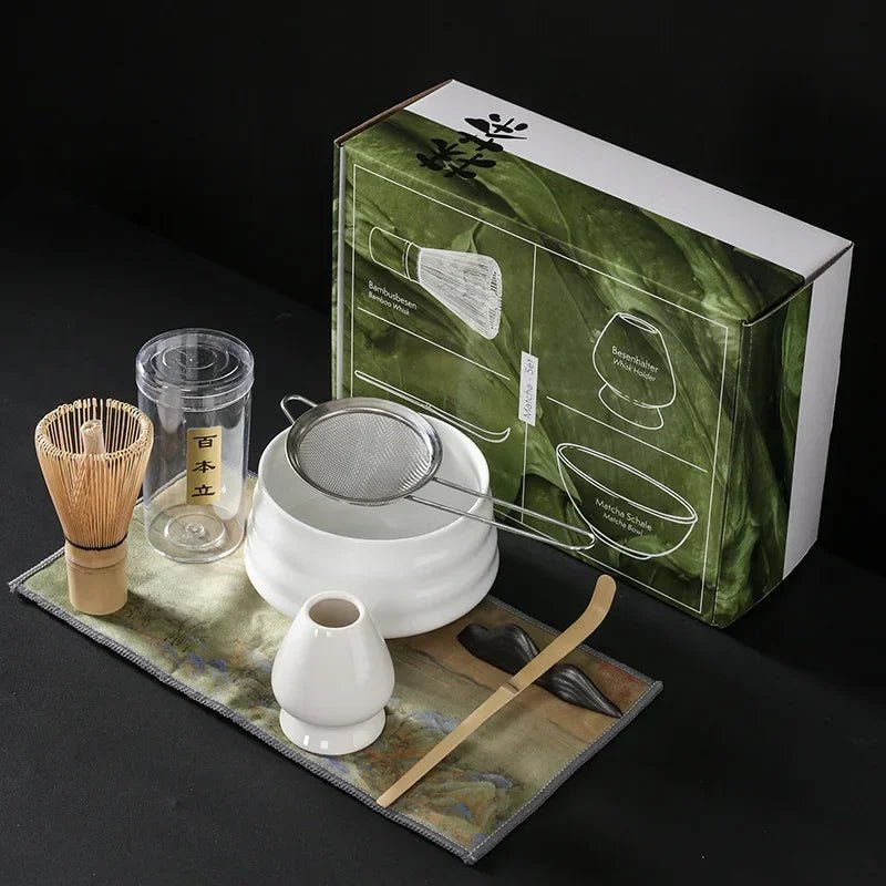 Kit Matcha Japonais Rustique – Bol Matcha Vert Texturé et Fouet Matcha pour THÉ MATCHA - Oshi Matcha