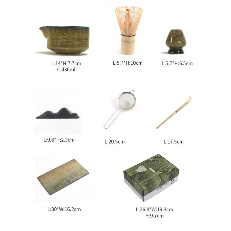 Kit Matcha Japonais – Set Matcha Complet avec Fouet Bambou pour THÉ MATCHA - Oshi Matcha