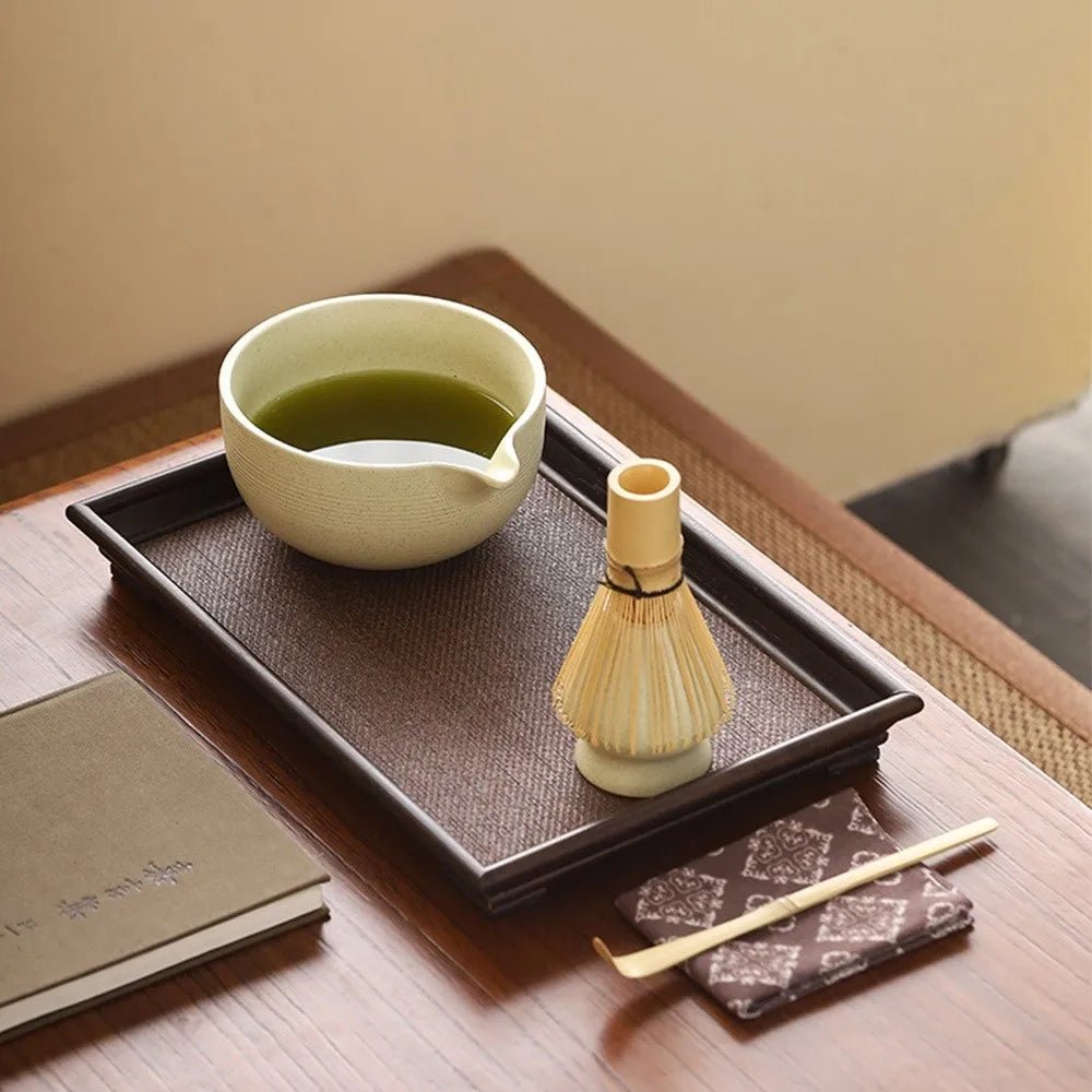 Kit Matcha Noir Élégant – Bol Matcha Céramique et Fouet Matcha pour THÉ MATCHA - Oshi Matcha