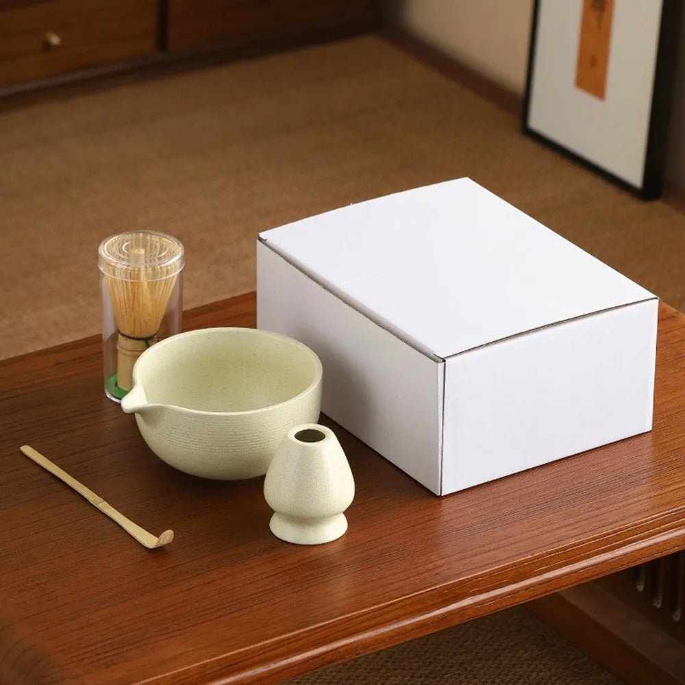 Kit Matcha Noir Élégant – Bol Matcha Céramique et Fouet Matcha pour THÉ MATCHA - Oshi Matcha