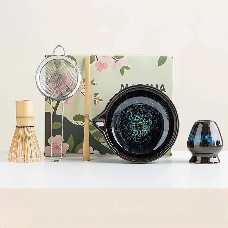 Kit Matcha Nuit Étoilée – Bol Matcha Noir et Fouet Matcha pour THÉ MATCHA - Oshi Matcha