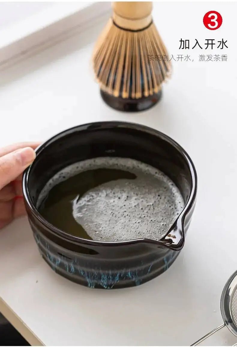 Kit Matcha Nuit Étoilée – Bol Matcha Noir et Fouet Matcha pour THÉ MATCHA - Oshi Matcha
