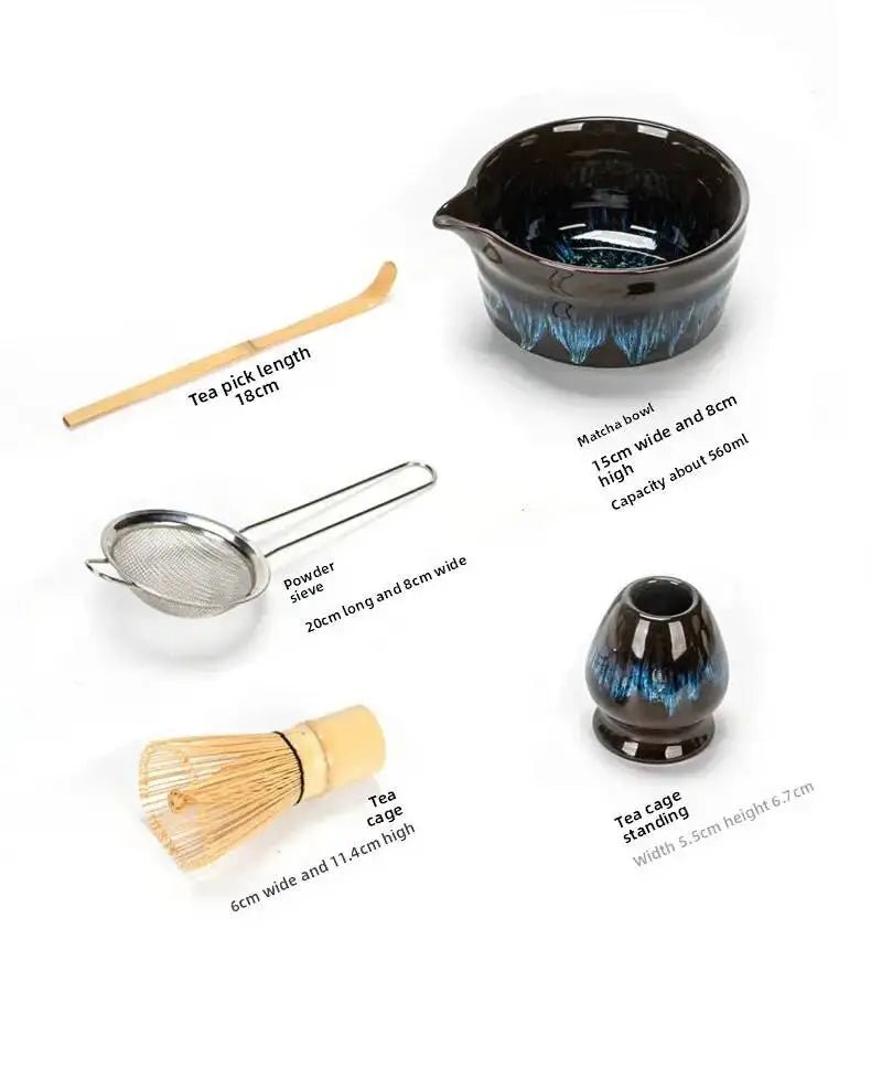 Kit Matcha Nuit Étoilée – Bol Matcha Noir et Fouet Matcha pour THÉ MATCHA - Oshi Matcha