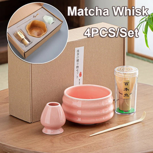 Kit Matcha Rose Céramique – Set Matcha Japonais pour THÉ MATCHA - Oshi Matcha
